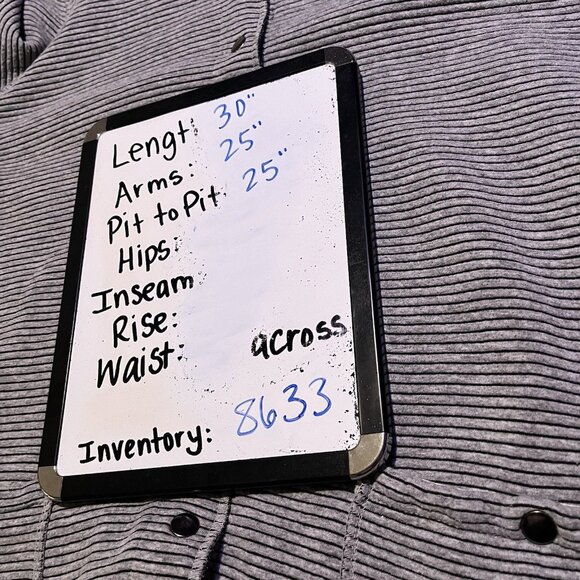 Westbound Gray Ribbed Snap Button Hooded Long Sleeve Jacket Womens Size XL - Picture 8 of 9